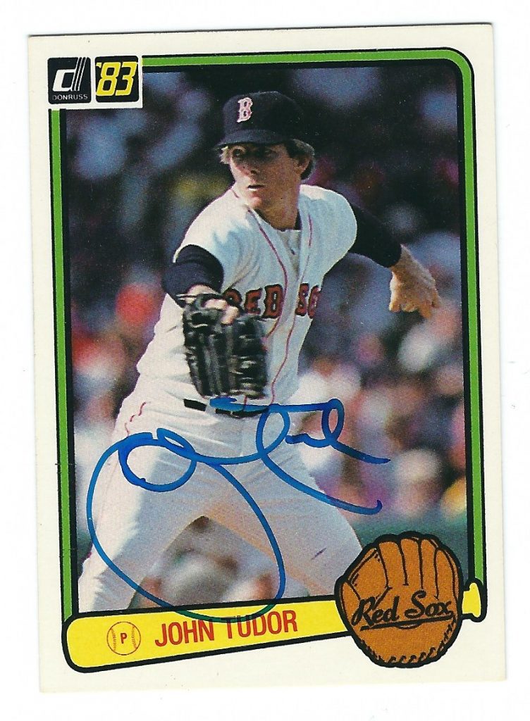 Autographed JOHN TUDOR 1983 Donruss Card Main Line Autographs