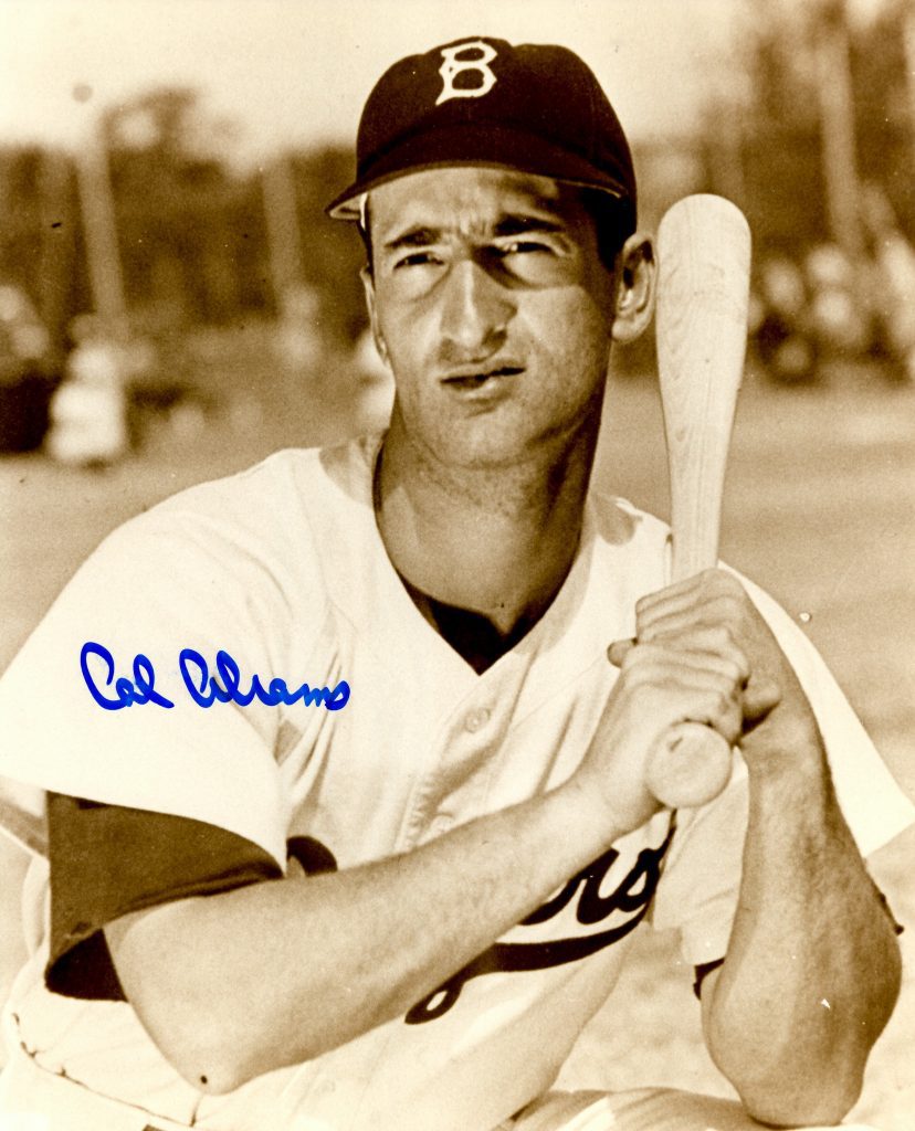 AUTOGRAPHED CAL ABRAMS 8X10 Brooklyn Dodgers Photo Main Line Autographs