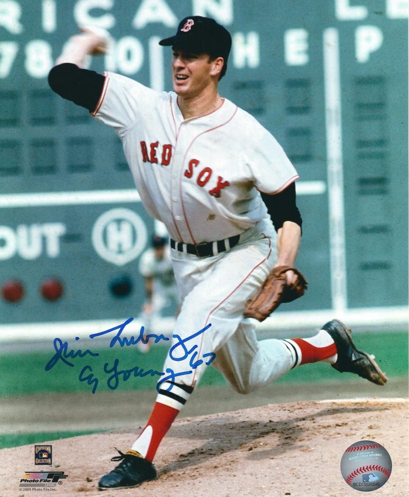 AUTOGRAPHED JIM LONBORG 8X10 Boston Red Sox Photo Main Line Autographs