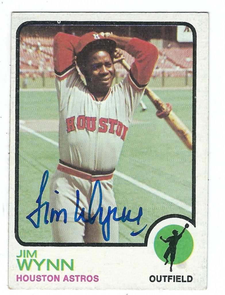 Autographed Jim Wynn Topps Card Main Line Autographs