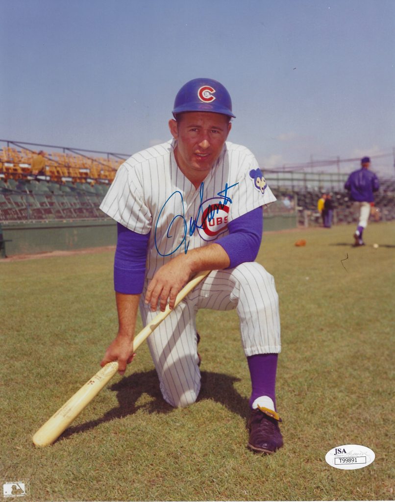 Autographed Ron Santo X Chicago Cubs Photo Jsa Main Line Autographs