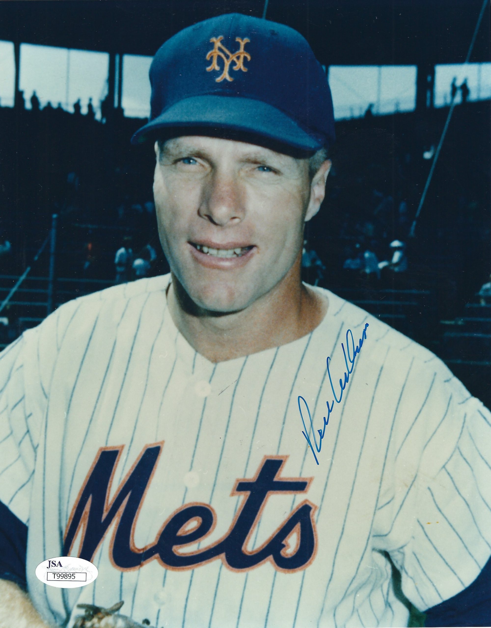 Autographed RICHIE ASHBURN 8x10 New York Mets photo JSA - Main