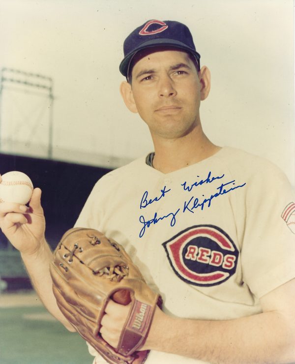 AUTOGRAPHED JOHNNY KLIPPSTEIN 8X10 Cincinnati Reds Photo