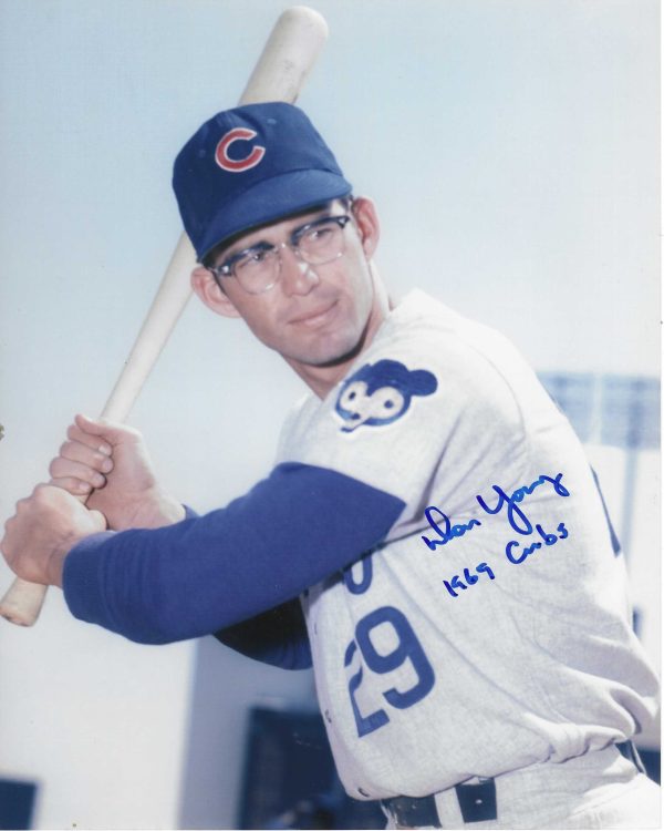 AUTOGRAPHED  DON YOUNG 8x10 Chicago Cubs photo