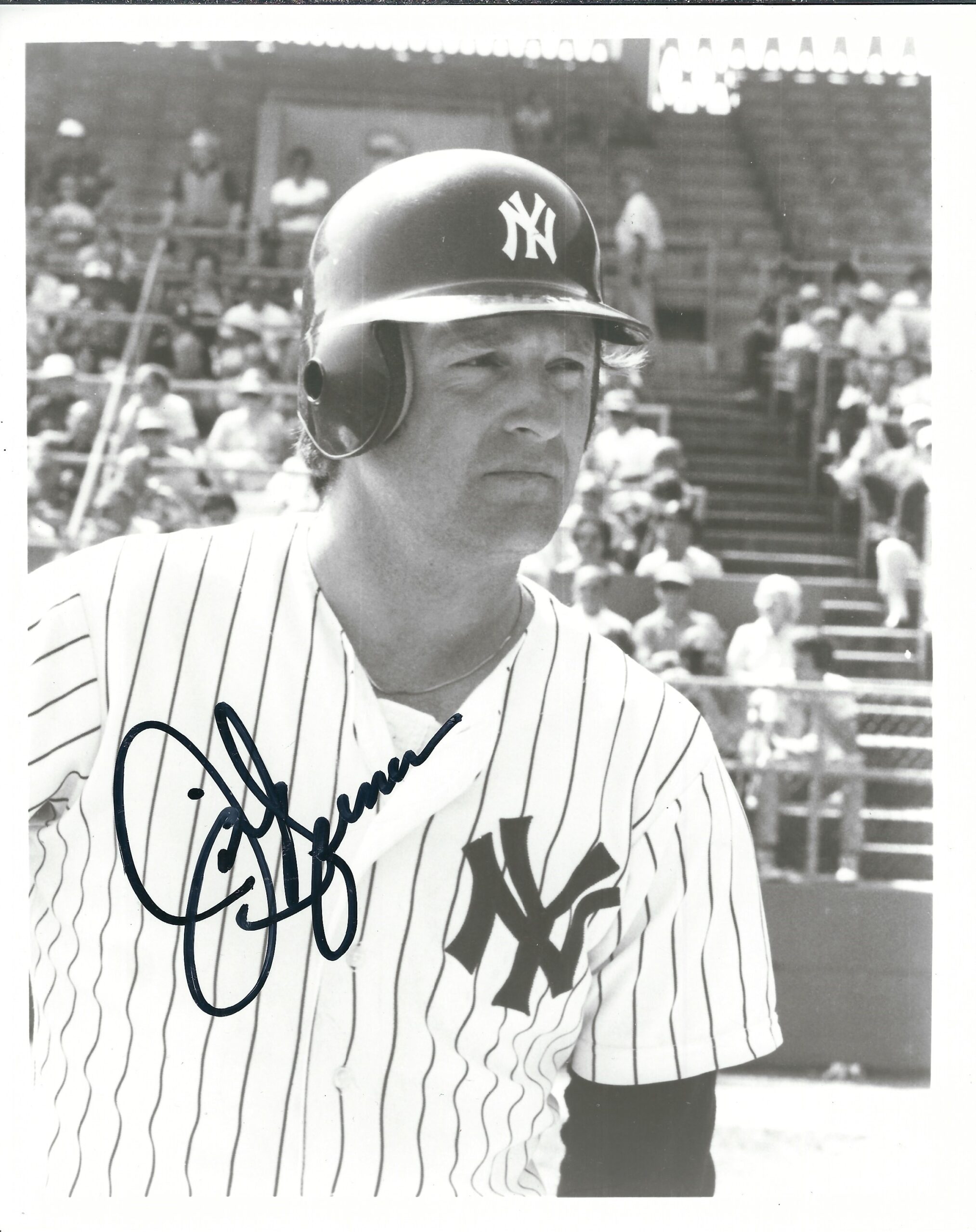 Baseball Card autogaphed by Reggie Jackson, New York Yankees