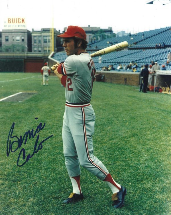 AUTOGRAPHED BERNIE CARBO 8X10 St. Louis Cardinals photo