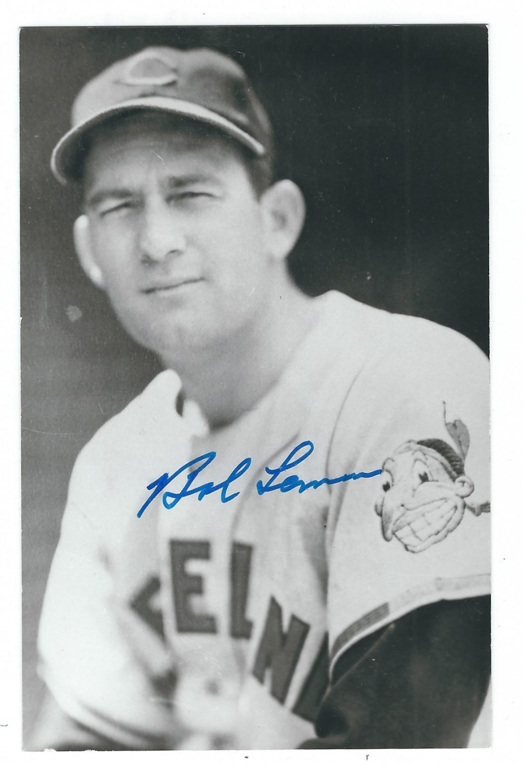 Autographed BOB LEMON BW Rowe Post Card - Main Line Autographs