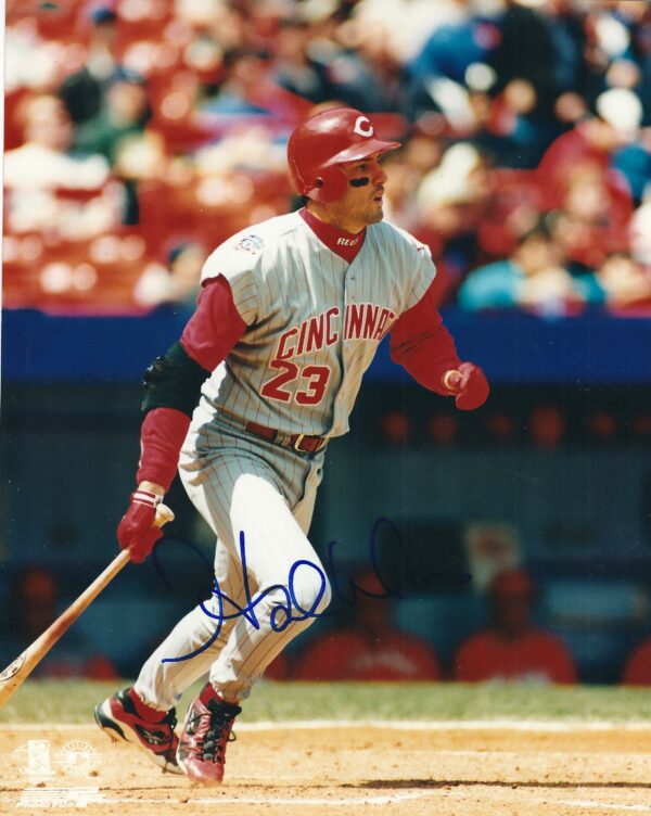 AUTOGRAPHED HAL MORRIS 8x10 Cincinnati Reds Photo