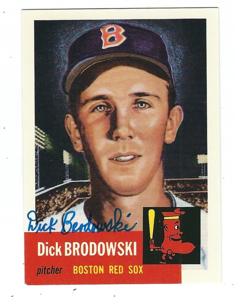 Autographed DICK BRODOWSKI 1953 Topps Archives Card - Main Line Autographs