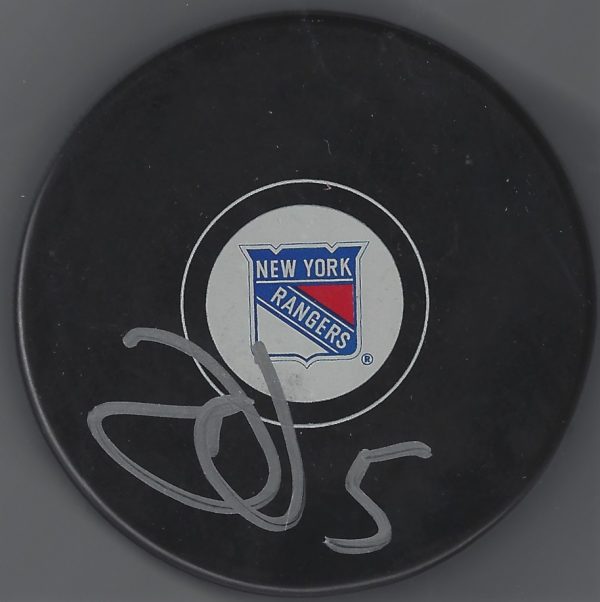 Autographed DAN GIRARDI New York Rangers Hockey Puck