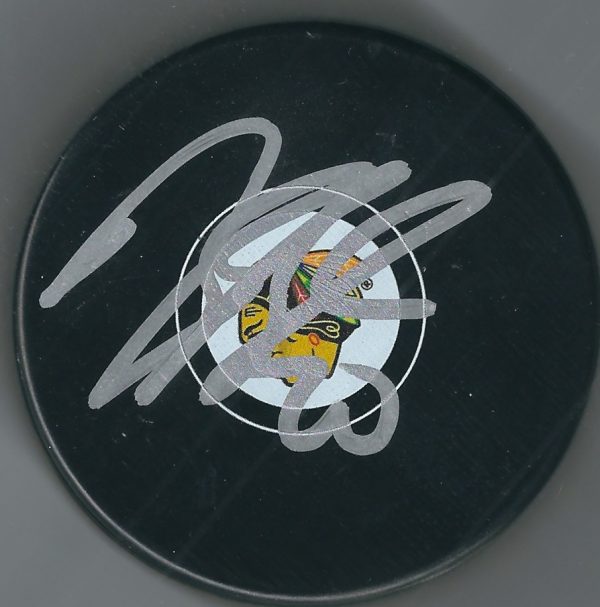 Autographed BRANDON SAAD Chicago Blackhawks Hockey Puck