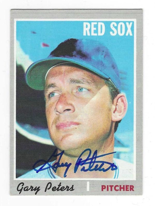 Autographed GARY PETERS Boston Red Sox 1970 Topps Card