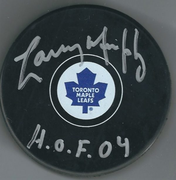 Autographed LARRY MURPHY Toronto Maple Leafs Hockey Puck