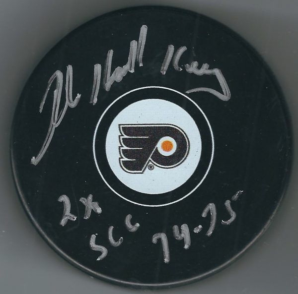 Autographed BOB HOUND KELLY Philadelphia Flyers Hockey Puck