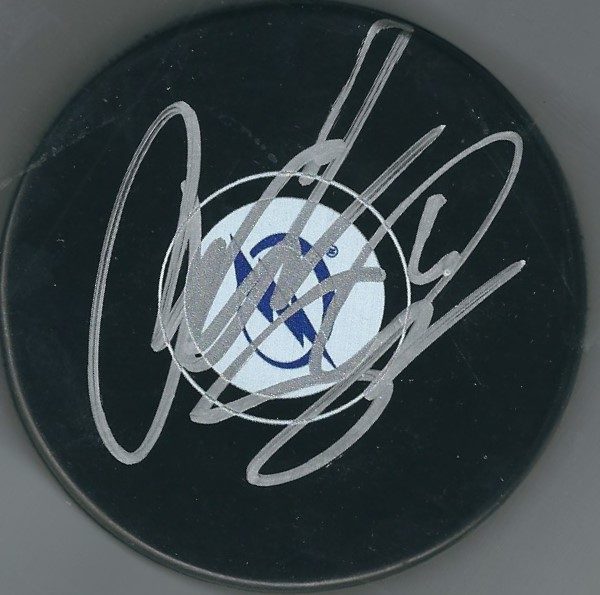 Autographed ANTON STRALMAN Tampa Bay Lightning Hockey Puck