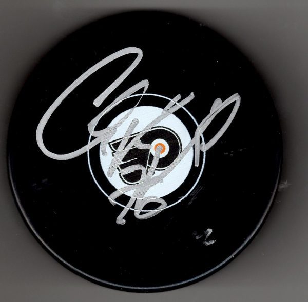 Autographed CARLO COLAIACOVO Philadelphia Flyers Hockey Puck