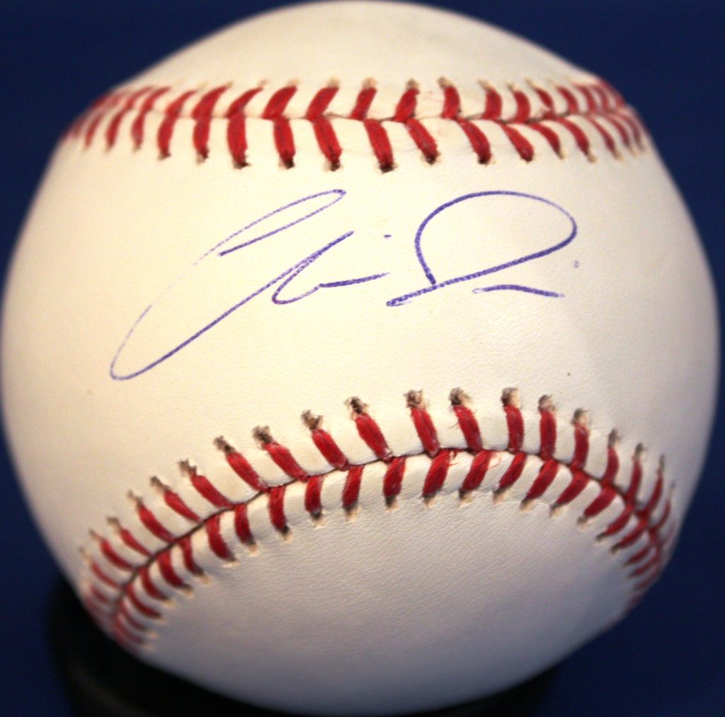 CHRIS DAVIS Autographed Official Major League Baseball JSA - Main Line ...