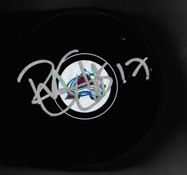 Autographed BRAD STUART Colorado Avalanche Hockey Puck