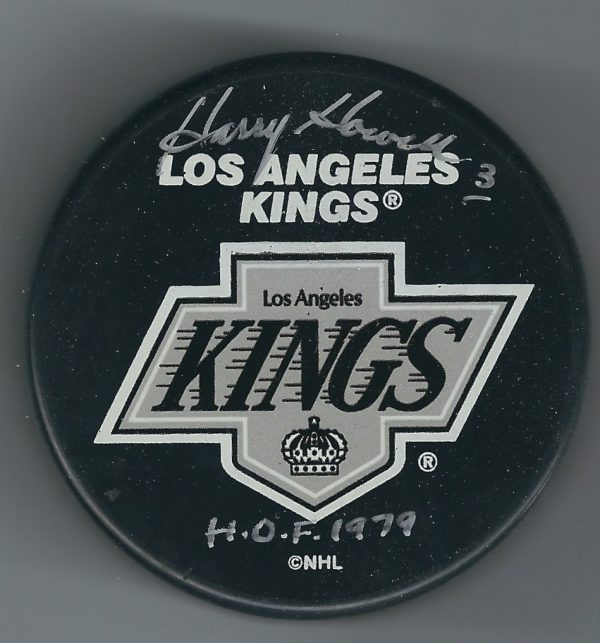 Harry Howell Autographed Los Angeles Kings Puck