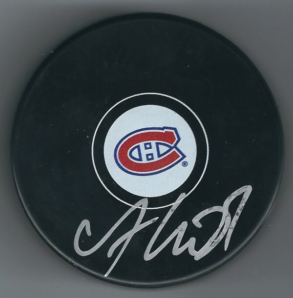 Autographed ALEX GALCHENYUK Montreal Canadiens Hockey Puck