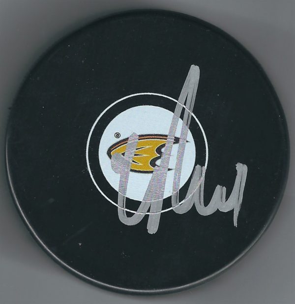 Autographed COREY PERRY Anaheim Ducks  Hockey Puck