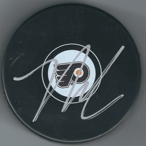 Autographed NICK COUSINS Philadelphia Flyers Hockey Puck