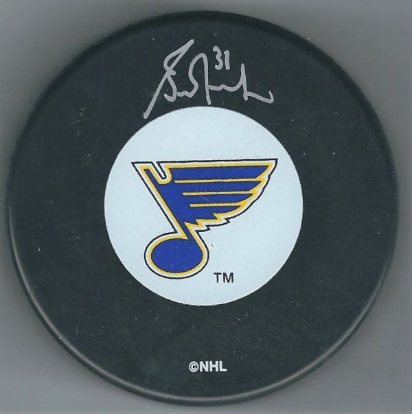 AUTOGRAPHED GRANT FUHR St. Louis Blues Puck