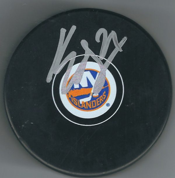 Autographed KYLE OKPOSO New York Islanders Hockey Puck