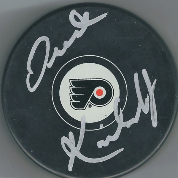 Autographed  OREST KINDRACHUK Hockey Puck