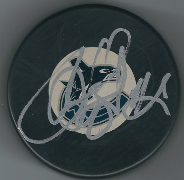 Autographed ALEXANDER BURMISTROV Vancouver Canucks Hockey Puck