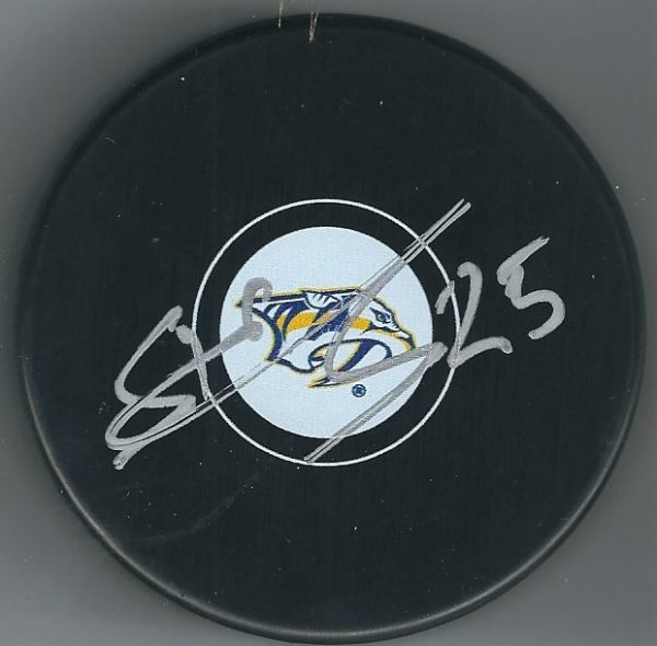 Autographed ALEXEI EMELIN Nashville Predators Hockey Puck