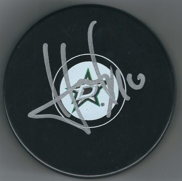 Autographed MARTIN HANZAL Dallas Stars Hockey Puck