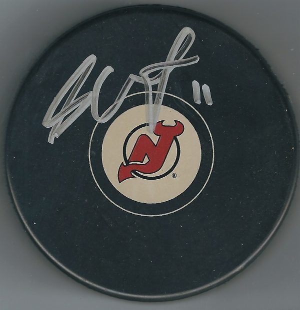 Autographed STEPHEN GIONTA New Jersey Devils Hockey Puck