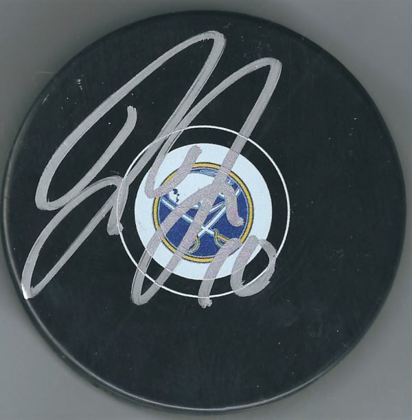 Autographed JACOB JOSEFSON Buffalo Sabres Hockey Puck