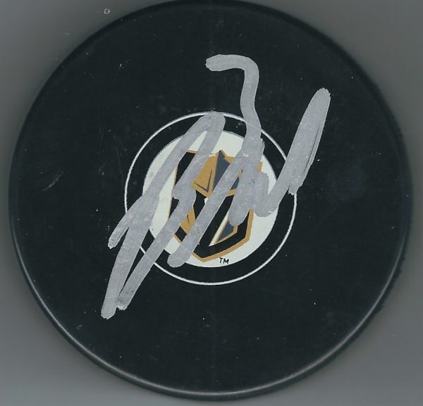 Autographed BRAYDEN MCNABB Vegas Golden Knight  Hockey Puck