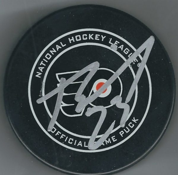 Autographed BRANDON MANNING Philadelphia Flyers Game Hockey Puck