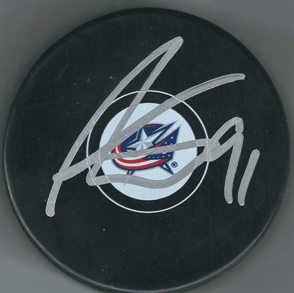 Autographed ANTHONY DUCLAIR Columbus Blue Jackets Hockey Puck