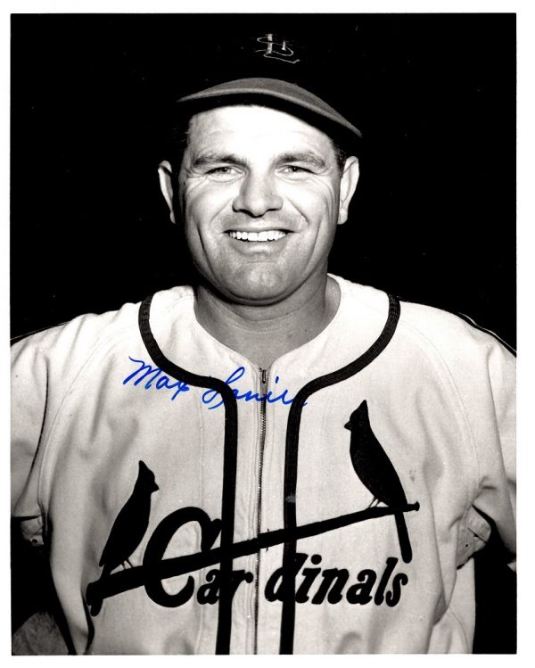 AUTOGRAPHED MAX LANIER 8X10 St. Louis Cardinals photo