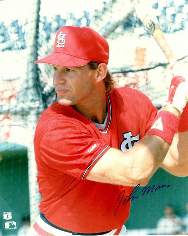 AUTOGRAPHED JOHN MORRIS 8X10 St. Louis Cardinals photo