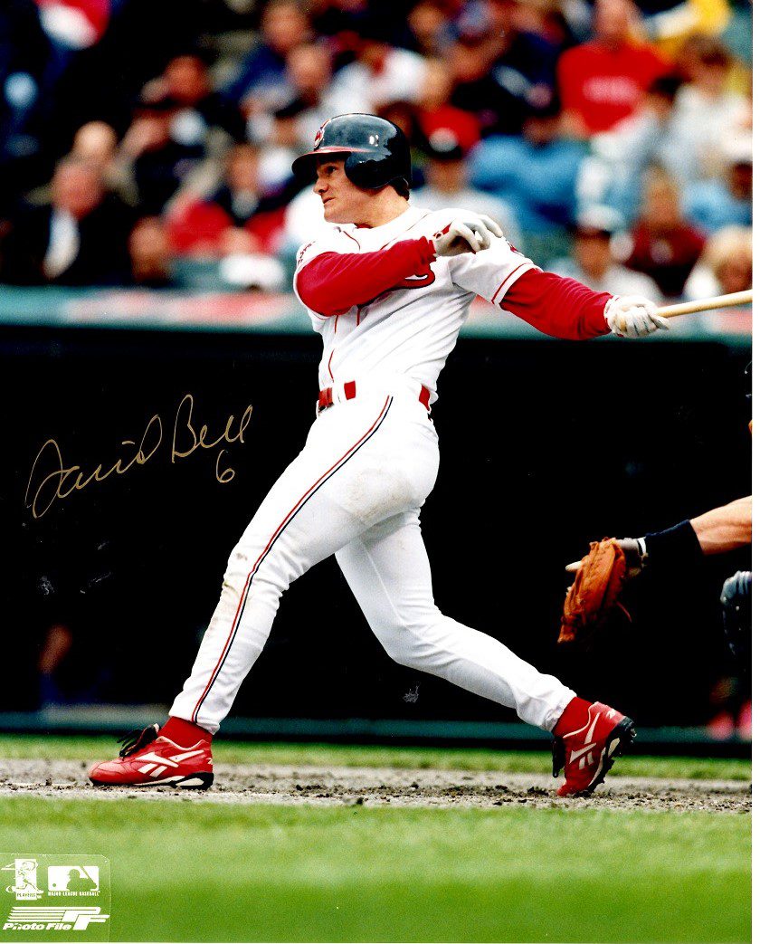 AUTOGRAPHED DAVID BELL 8X10 Cleveland Indians Photo | Main Line Autographs