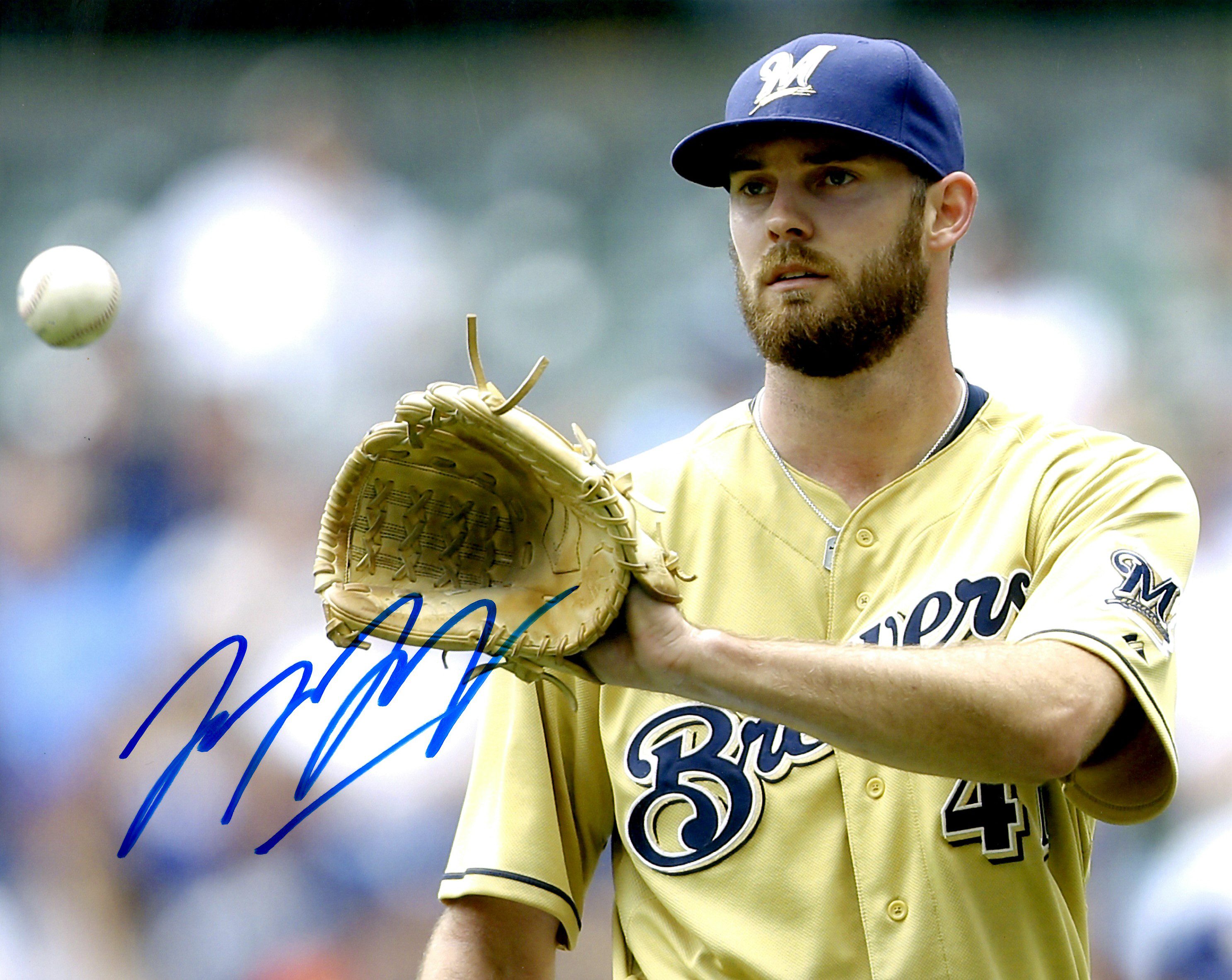 AUTOGRAPHED MIKE CALDWELL 8X10 photo Milwaukee Brewers - Main Line  Autographs