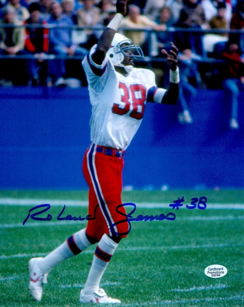 AUTOGRAPHED ROLAND JAMES 8X10 New England Patriots photo - Main Line ...