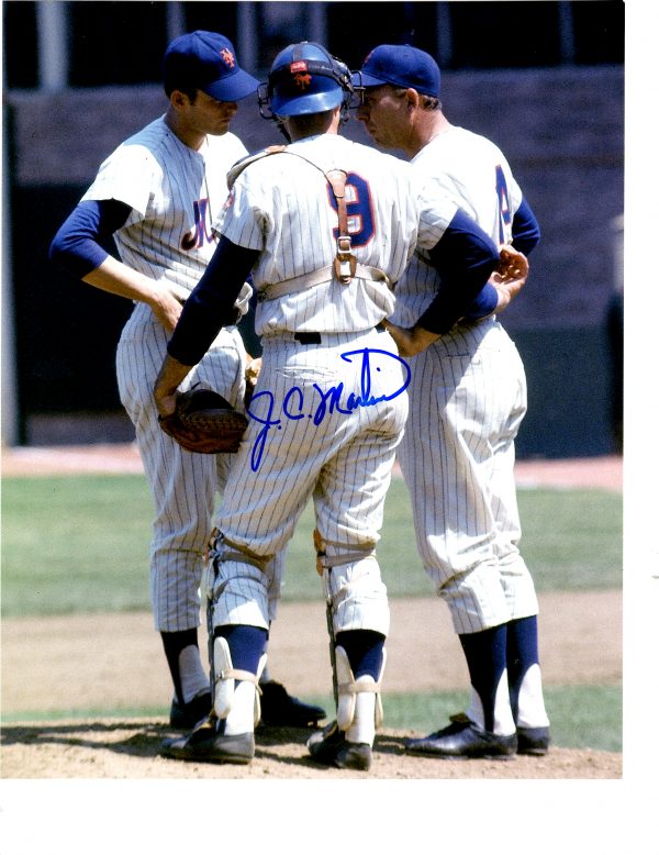 AUTOGRAPHED J.C. MARTIN 8X10 New York Mets photo