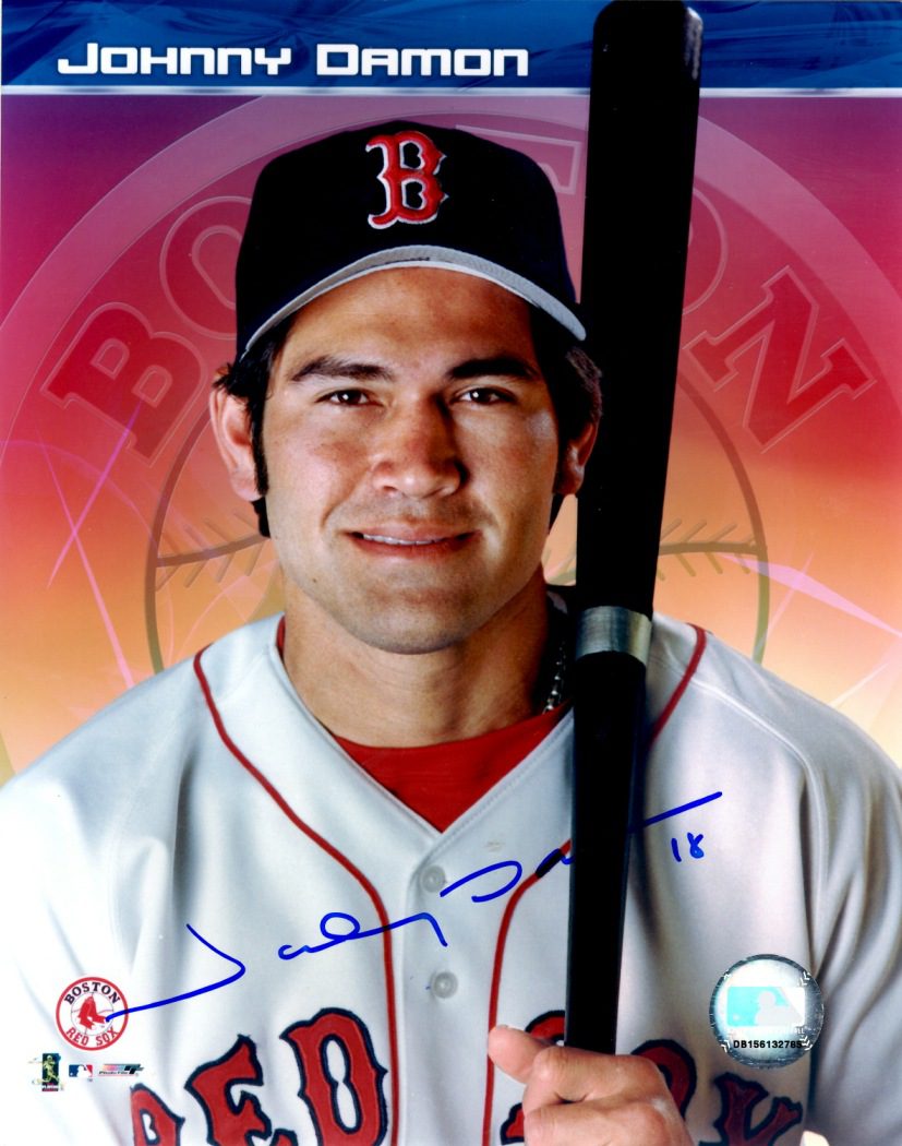 Johnny Damon Autographed 8x10 Photo Boston Red Sox JSA 179852