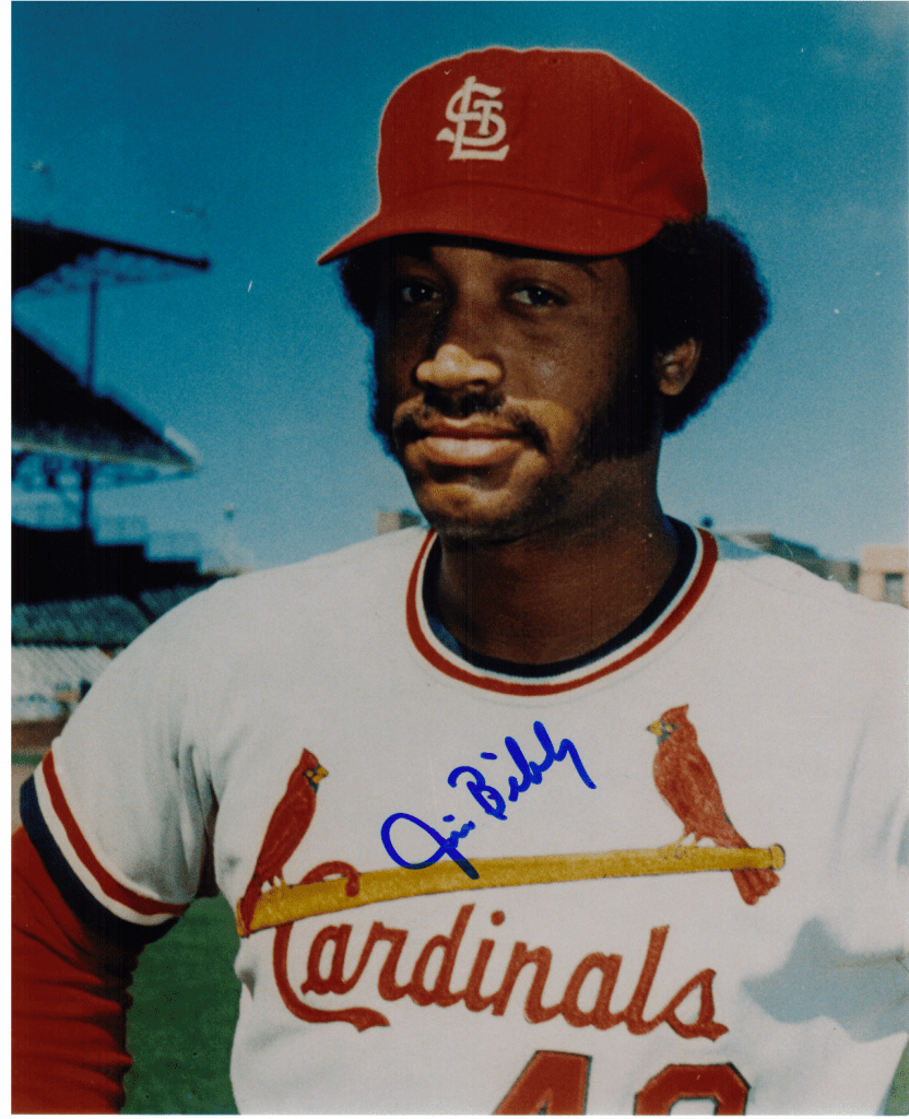 AUTOGRAPHED SIGNED photo JIM BIBBY Cardinals - Main Line Autographs