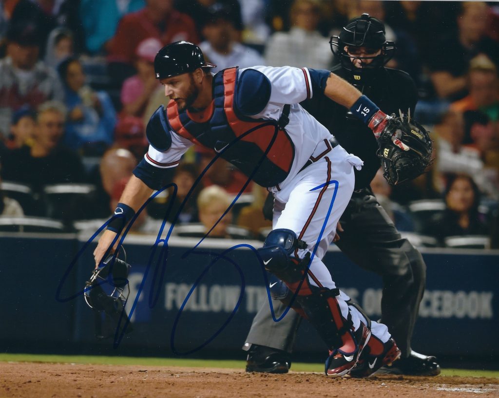 AUTOGRAPHED A.J. PIERZYNSKI 8X10 Atlanta Braves Photo - Main Line ...