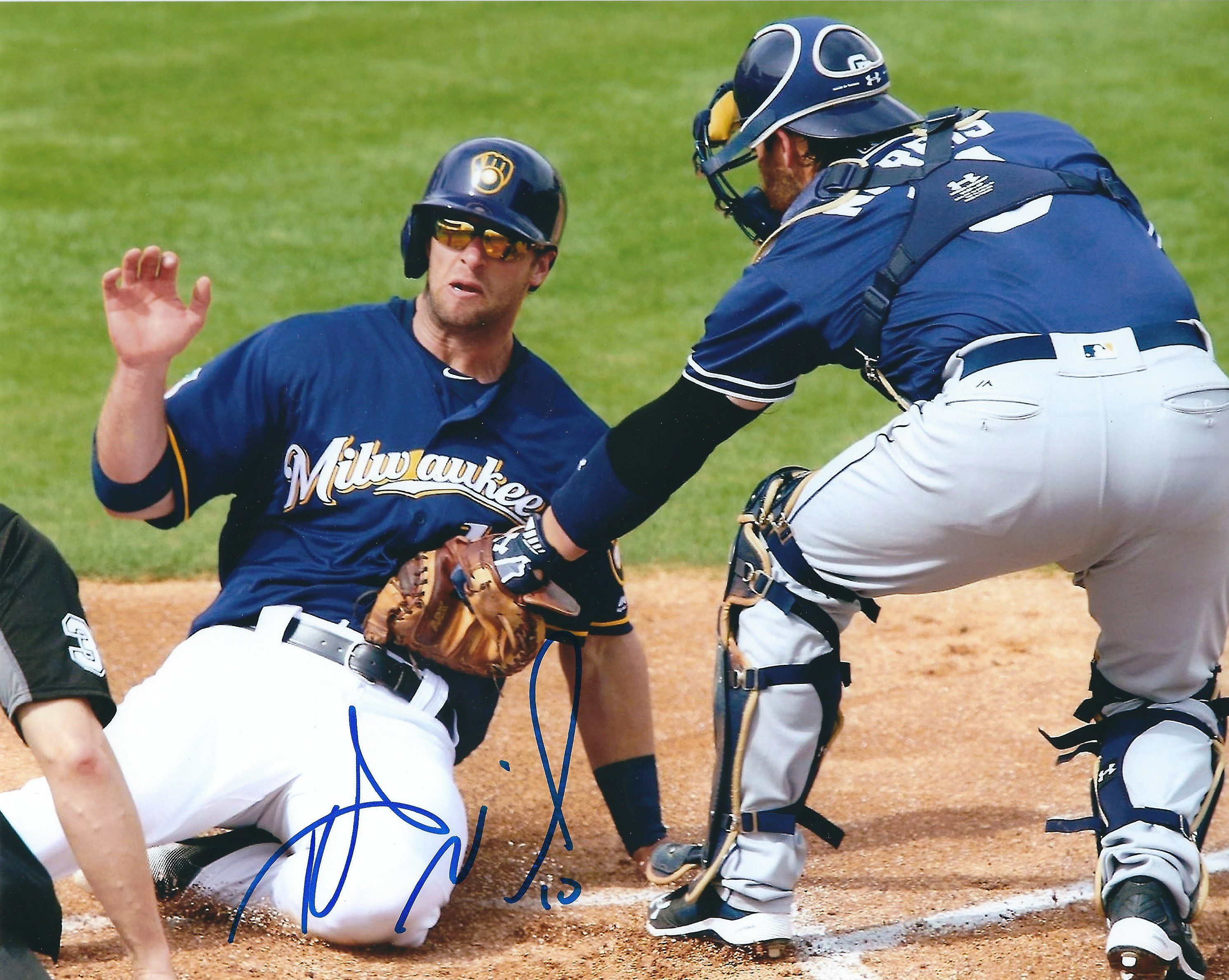 Autographed ROBIN YOUNT and PAUL MOLITOR 8x10 Milwaukee Brewers Photo JSA  Witness