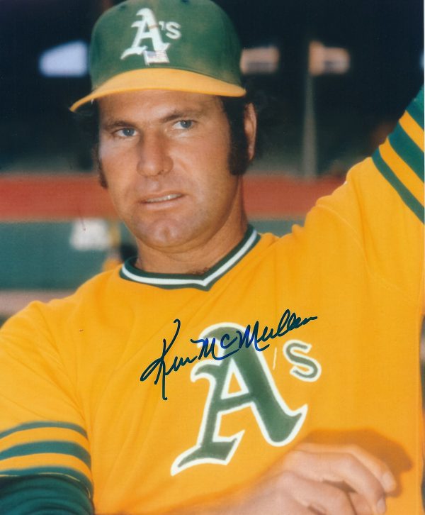 Autographed KEN MCMULLEN  Oakland A's 8x10 Photo - COA