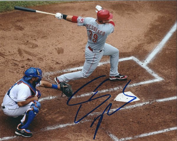 AUTOGRAPHED DEVIN MESORACO 8X10 Cincinnati Reds Photo