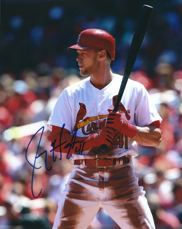 AUTOGRAPHED JEREMY HAZELBAKER 8X10 St. Louis Cardinals photo